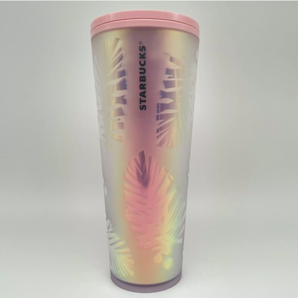 In Search Of Starbucks Pink Iridescent Pinecone Tumbler